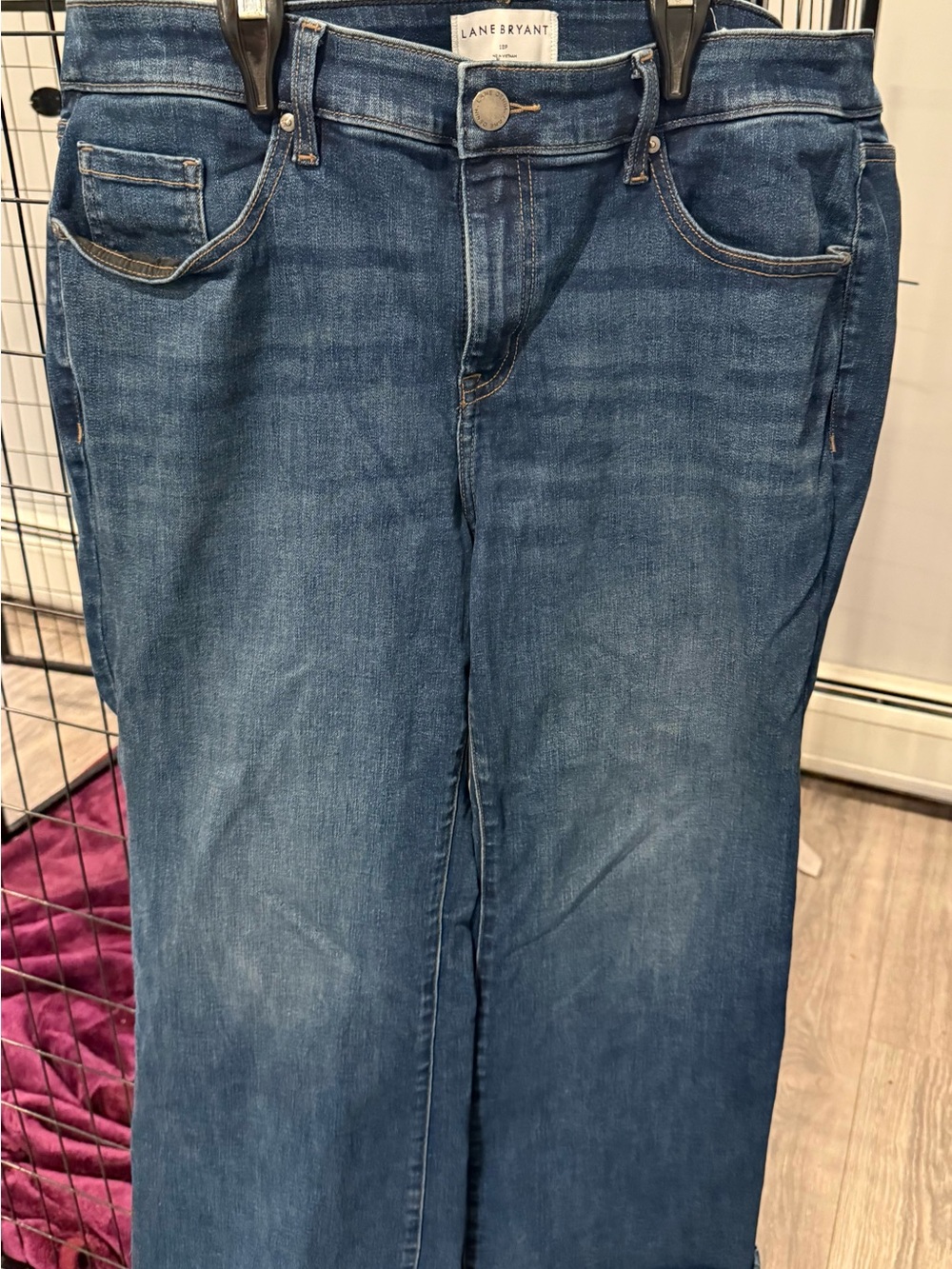 Lane Bryant Medium Blue Wide-Leg High-Rise Jeans